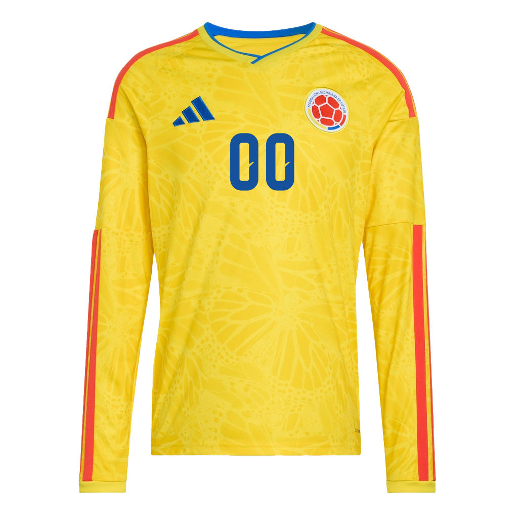 Colombia National Team 2026 Home Long Sleeve Jersey - Personalized - Yellow