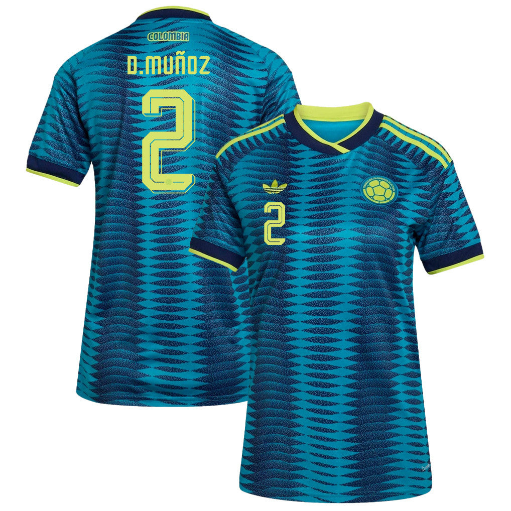 Daniel Muñoz 2 Women's Colombia National Team 2026 Away Jersey - Turquoise