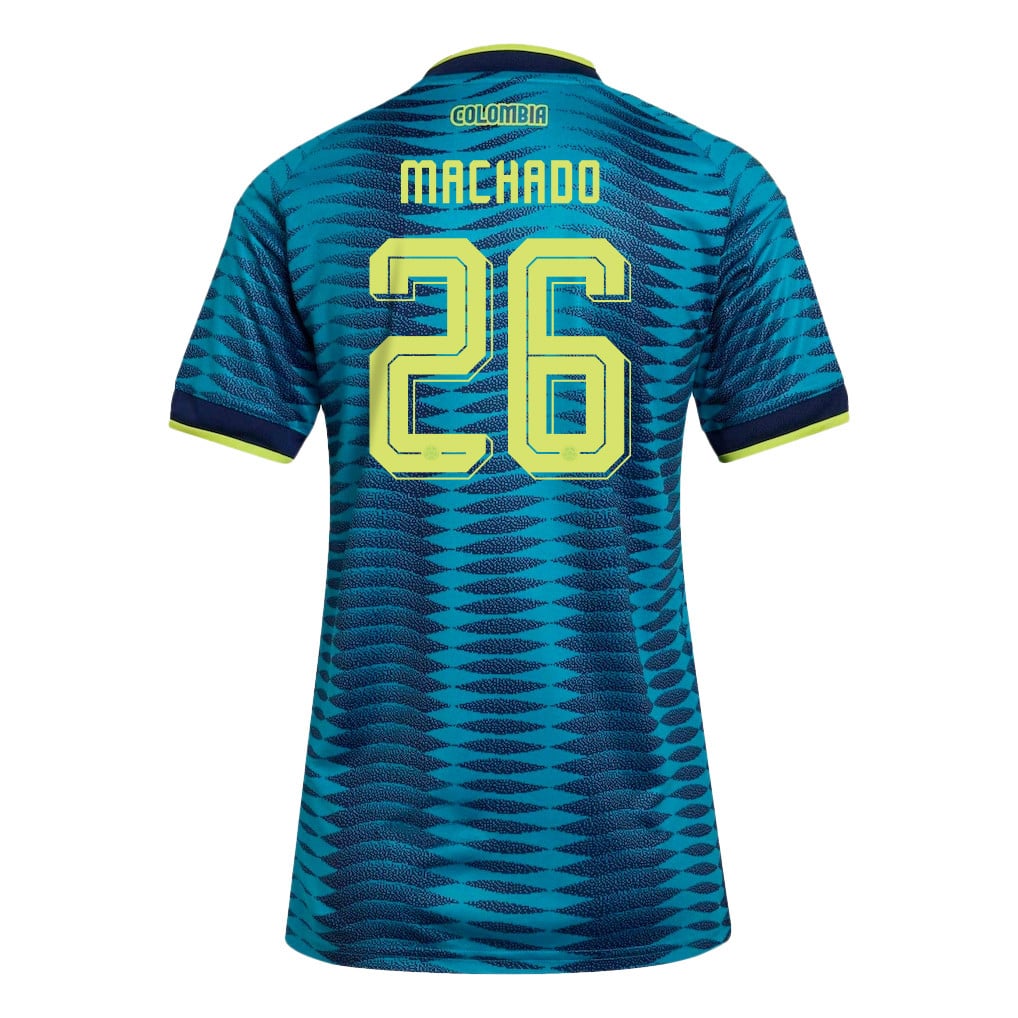 Deiver Machado 26 Women's Colombia National Team 2026 Away Jersey - Turquoise