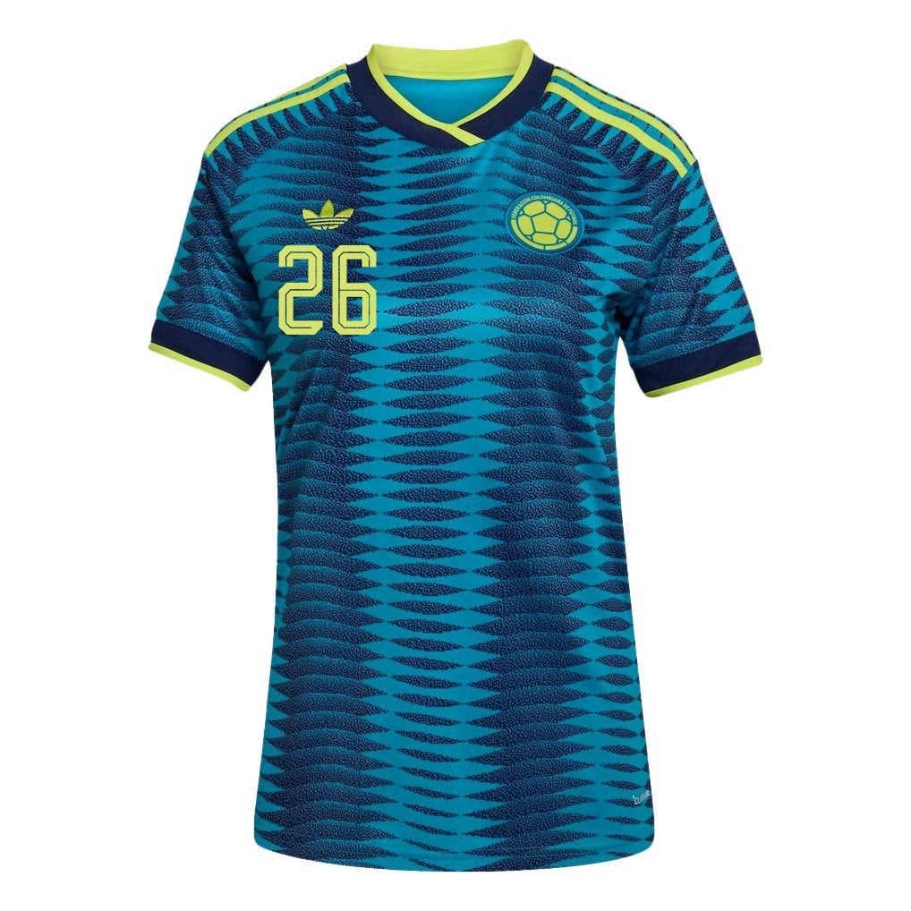 Deiver Machado 26 Women's Colombia National Team 2026 Away Jersey - Turquoise