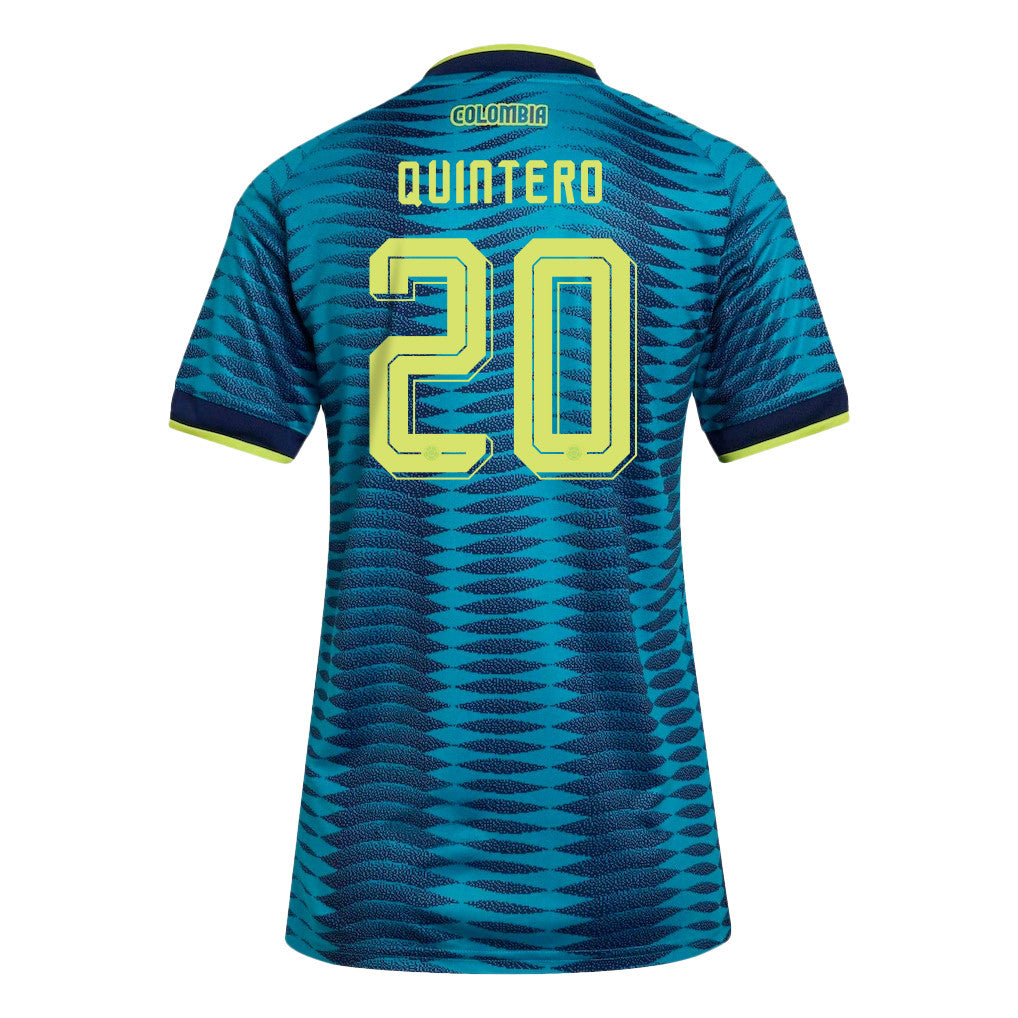 Juan Fernando Quintero 20 Women's Colombia National Team 2026 Away Jersey - Turquoise