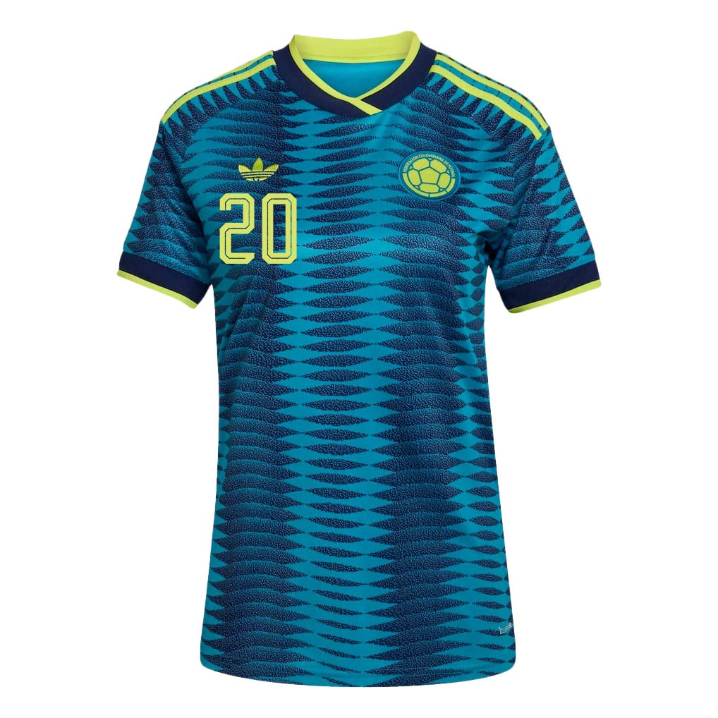Juan Fernando Quintero 20 Women's Colombia National Team 2026 Away Jersey - Turquoise