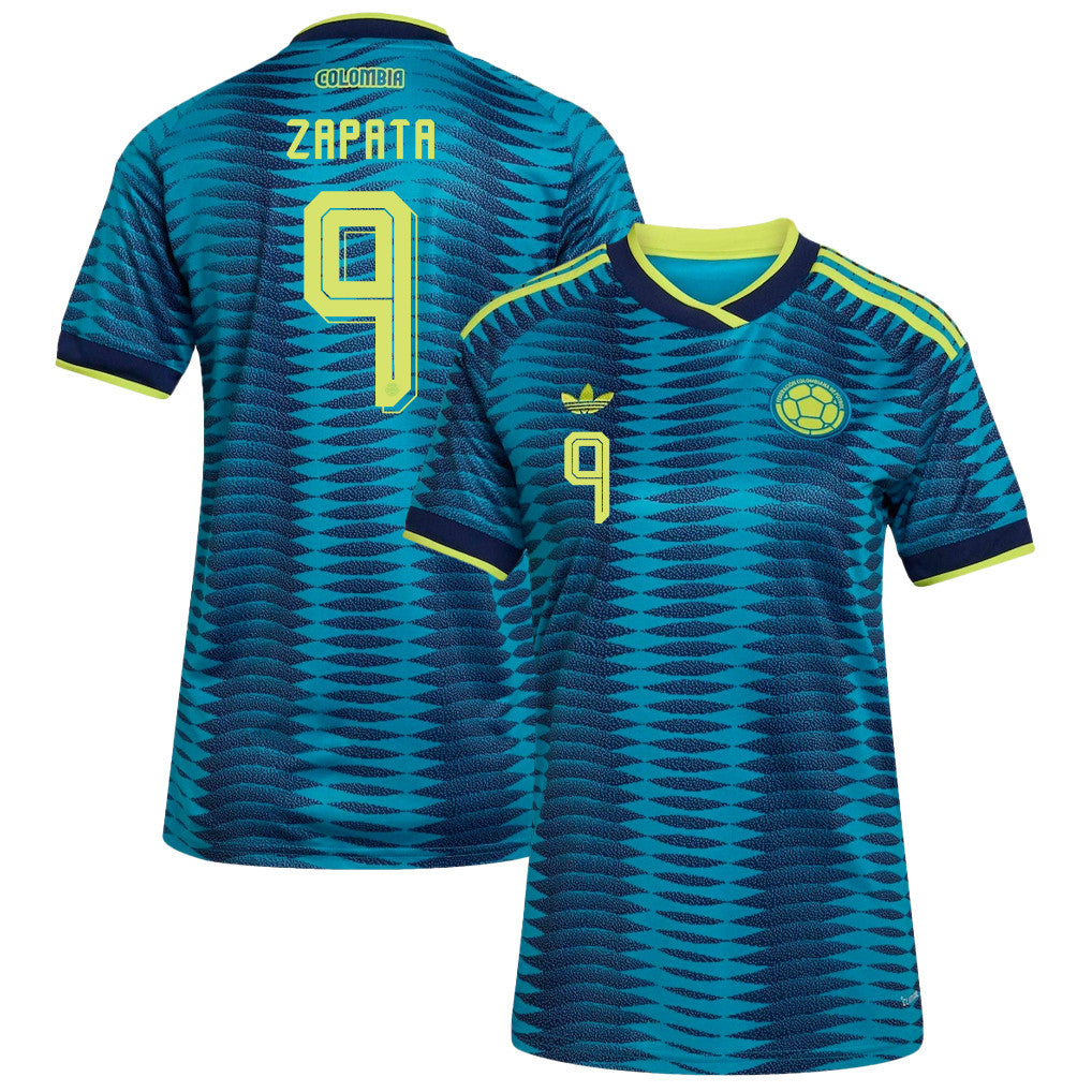 Duván Zapata 9 Women's Colombia National Team 2026 Away Jersey - Turquoise