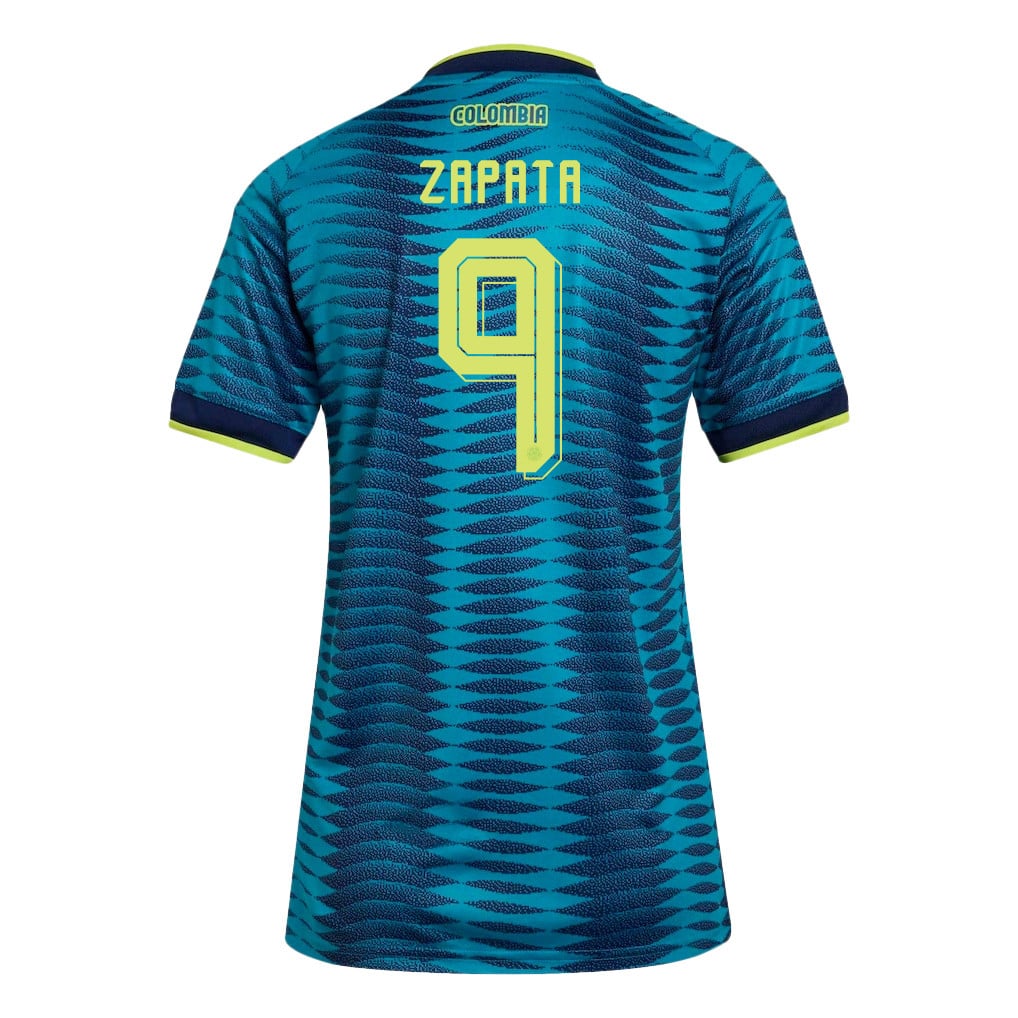 Duván Zapata 9 Women's Colombia National Team 2026 Away Jersey - Turquoise