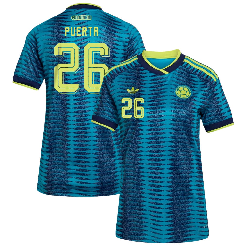 Gustavo Puerta 26 Women's Colombia National Team 2026 Away Jersey - Turquoise