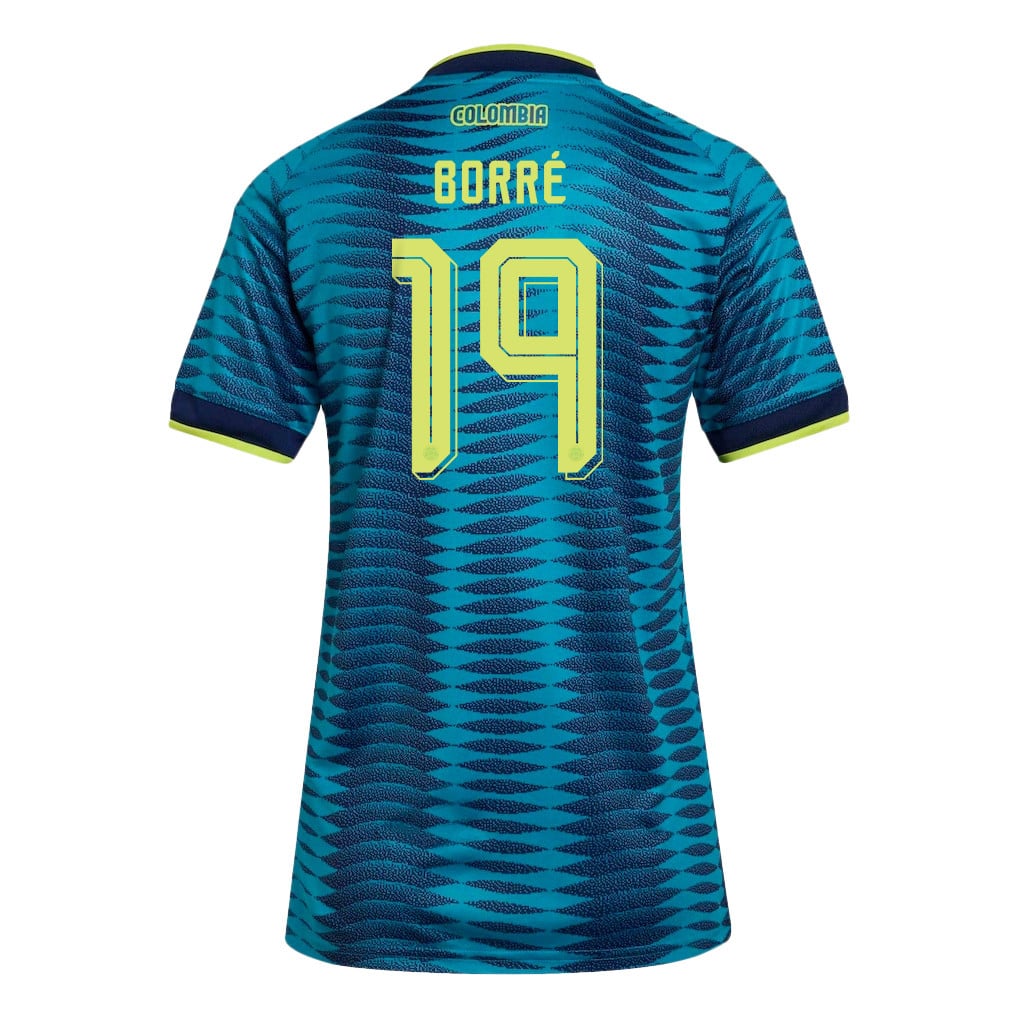Rafael Borré 19 Women's Colombia National Team 2026 Away Jersey - Turquoise
