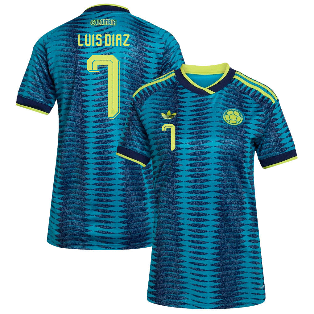 Luis Diaz 7 Women's Colombia National Team 2026 Away Jersey - Turquoise
