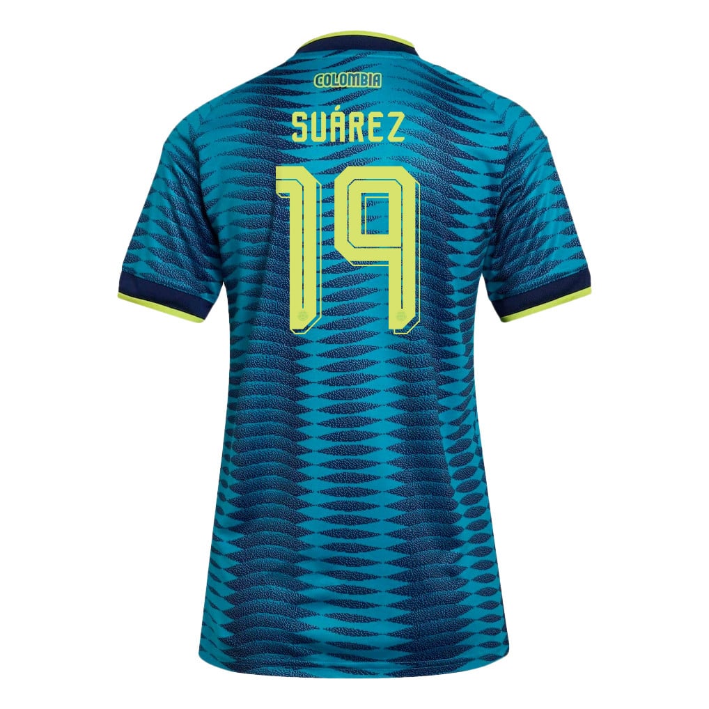 Luis Suárez 19 Women's Colombia National Team 2026 Away Jersey - Turquoise