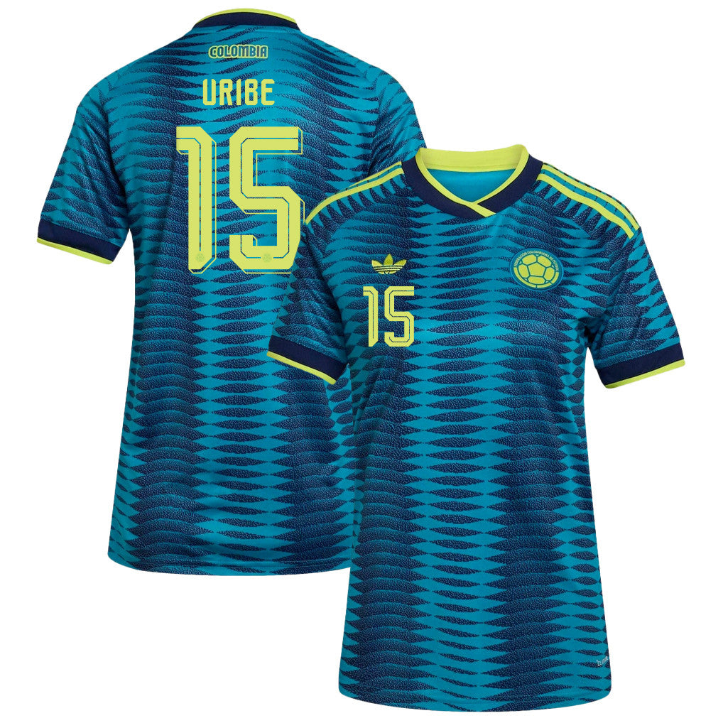 Mateus Uribe 15 Women's Colombia National Team 2026 Away Jersey - Turquoise