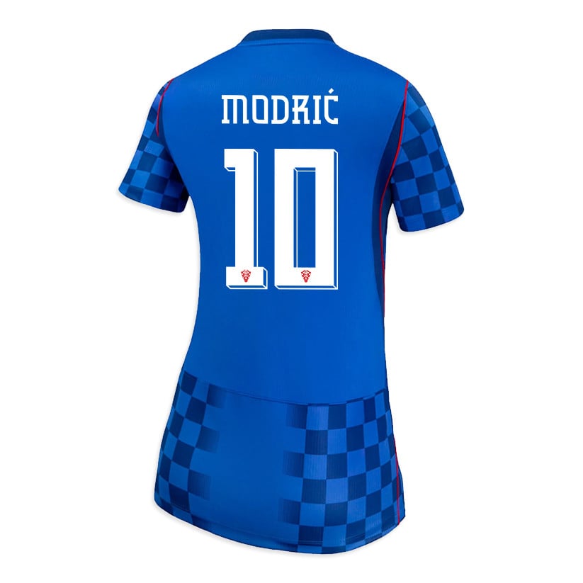 Luka Modrić 10 Women's Croatia National Team 2026 Away Jersey - Blue