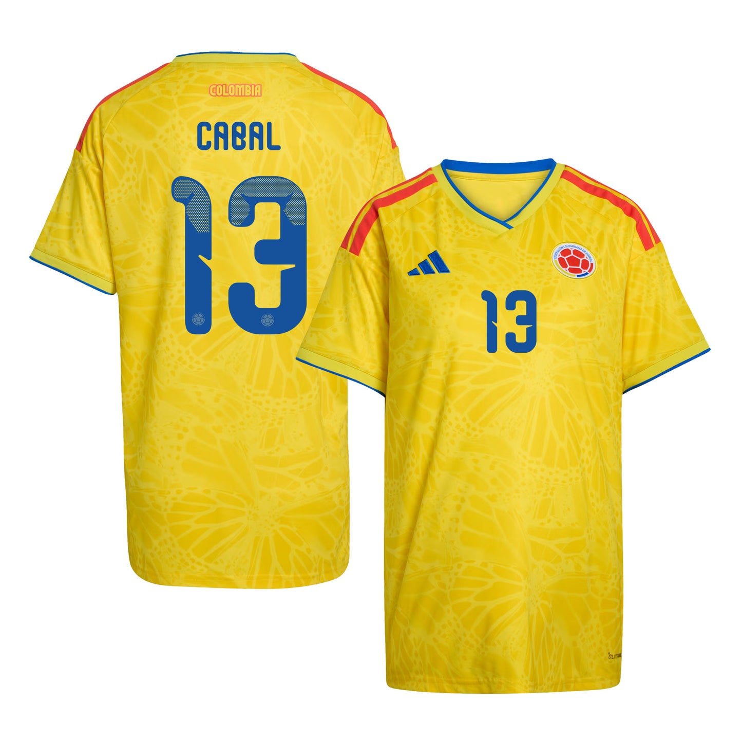 Juan Cabal 13 Women's Colombia National Team 2026 Home Jersey - Yellow