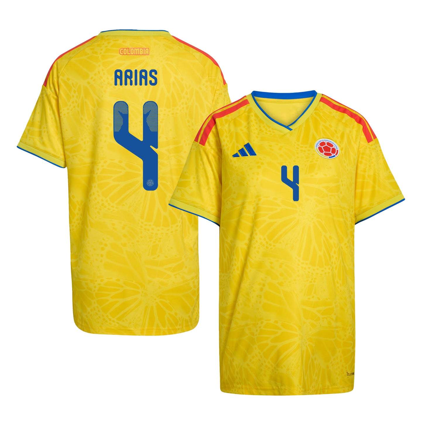 Santiago Arias 4 Women's Colombia National Team 2026 Home Jersey - Yellow