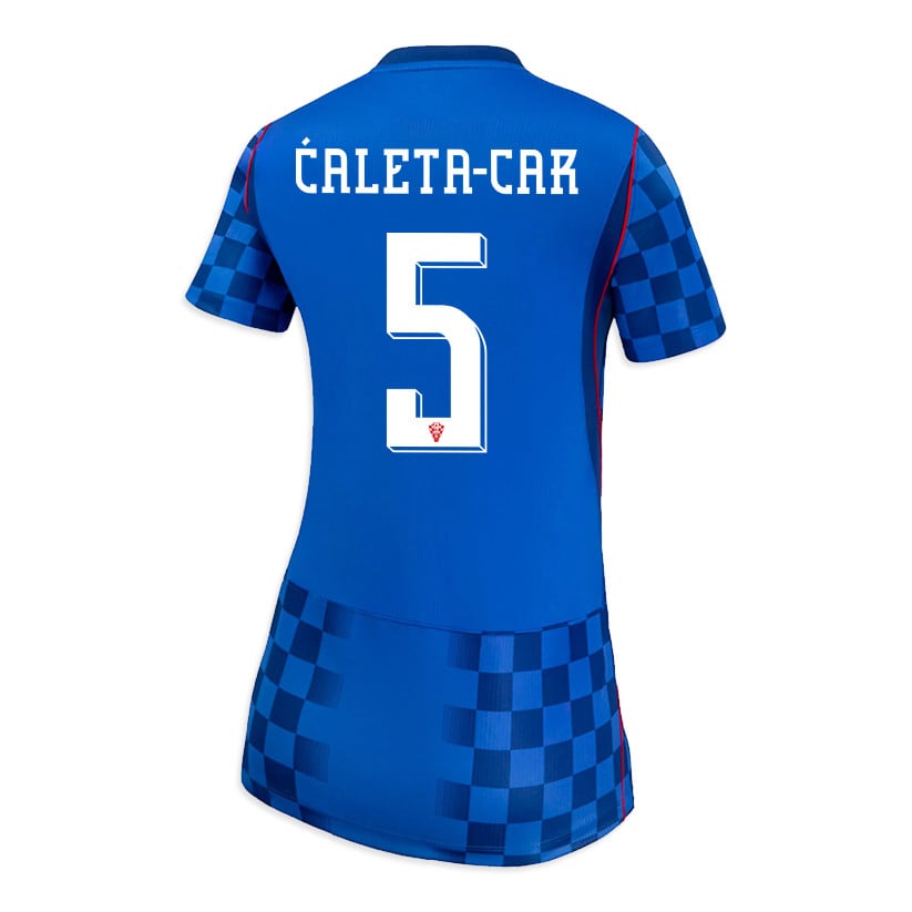 Duje Ćaleta-Car 5 Women's Croatia National Team 2026 Away Jersey - Blue