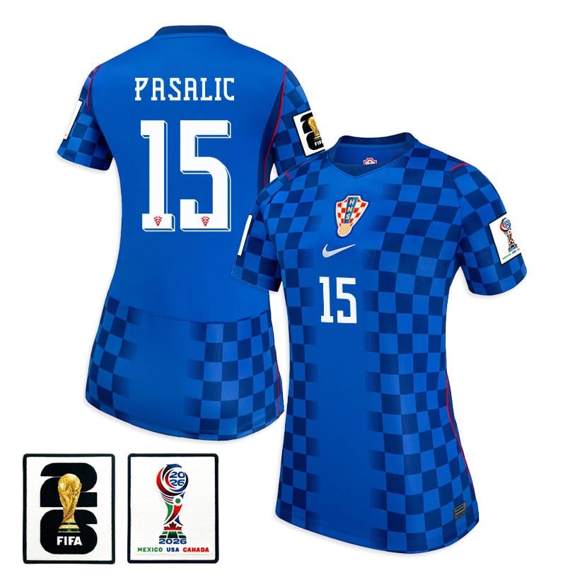 Mario Pasalic 15 Women's Croatia National Team 2026 Away Jersey - Blue