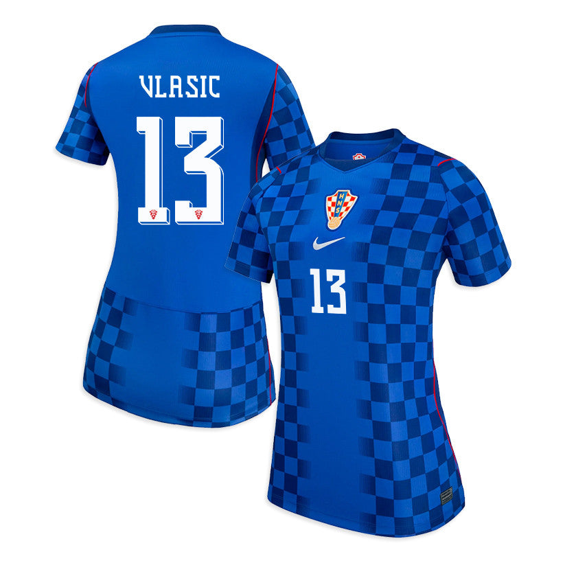 Nikola Vlasic 13 Women's Croatia National Team 2026 Away Jersey - Blue