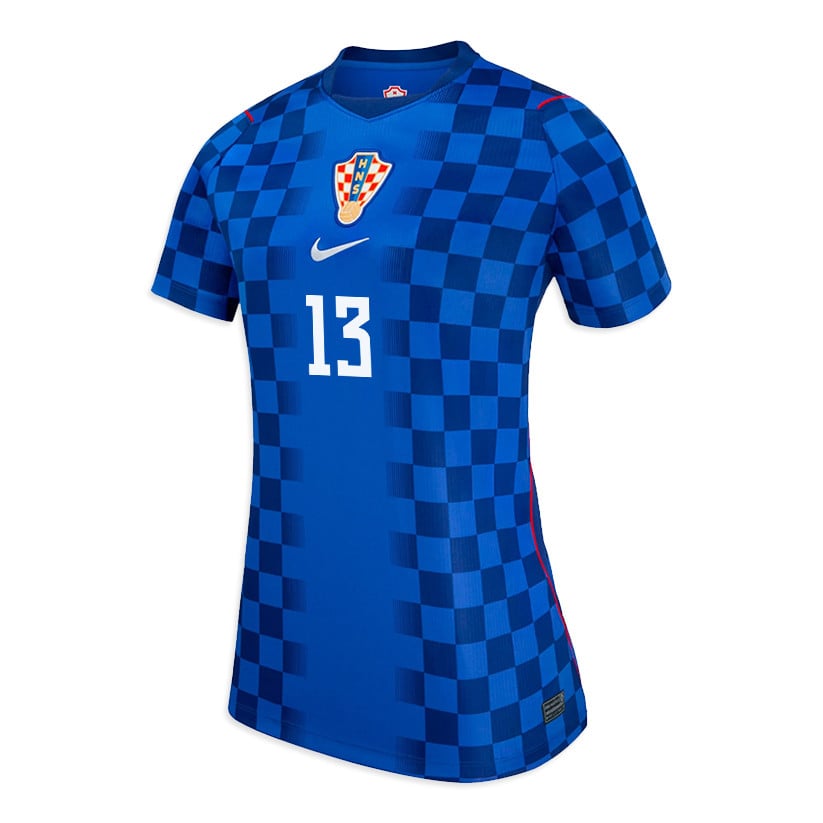 Nikola Vlasic 13 Women's Croatia National Team 2026 Away Jersey - Blue