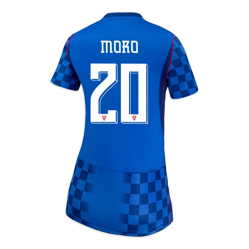 Nikola Moro 20 Women's Croatia National Team 2026 Away Jersey - Blue