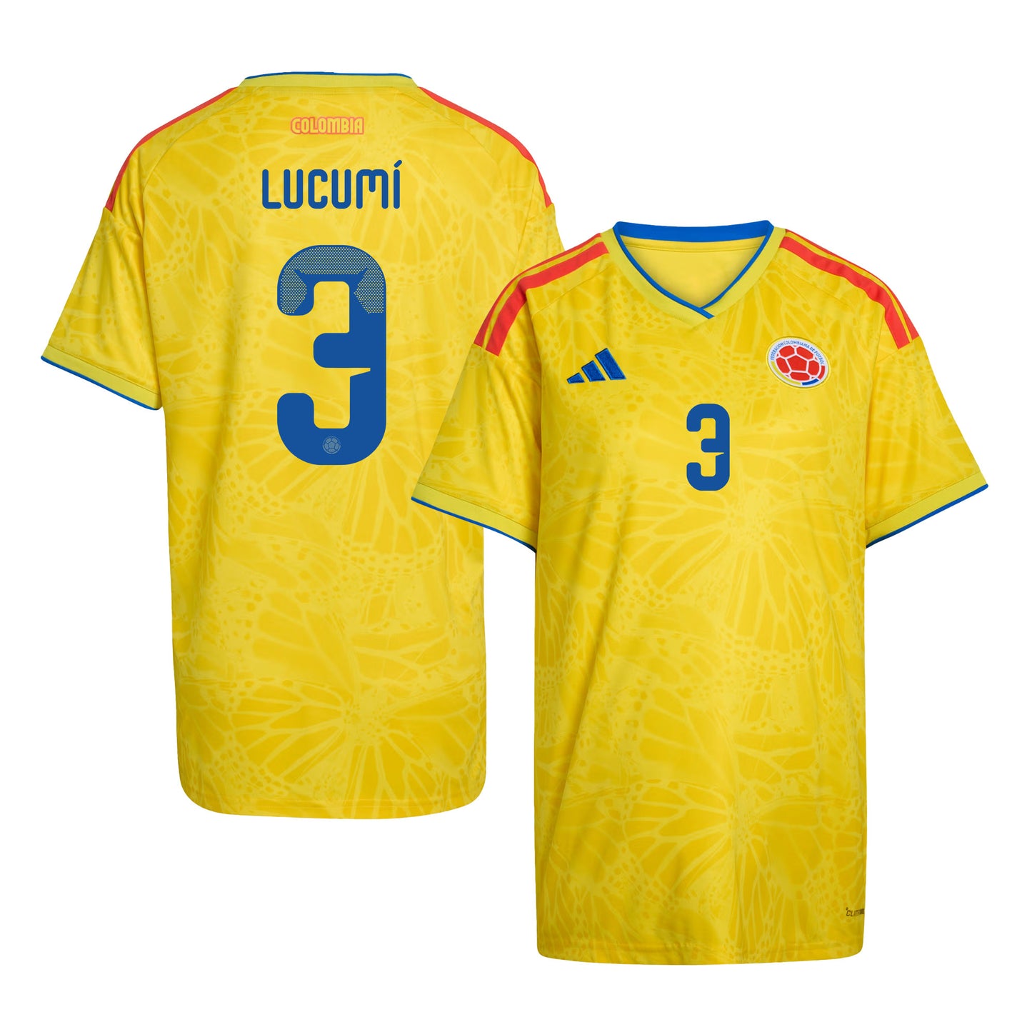 Jhon Lucumí 3 Women's Colombia National Team 2026 Home Jersey - Yellow