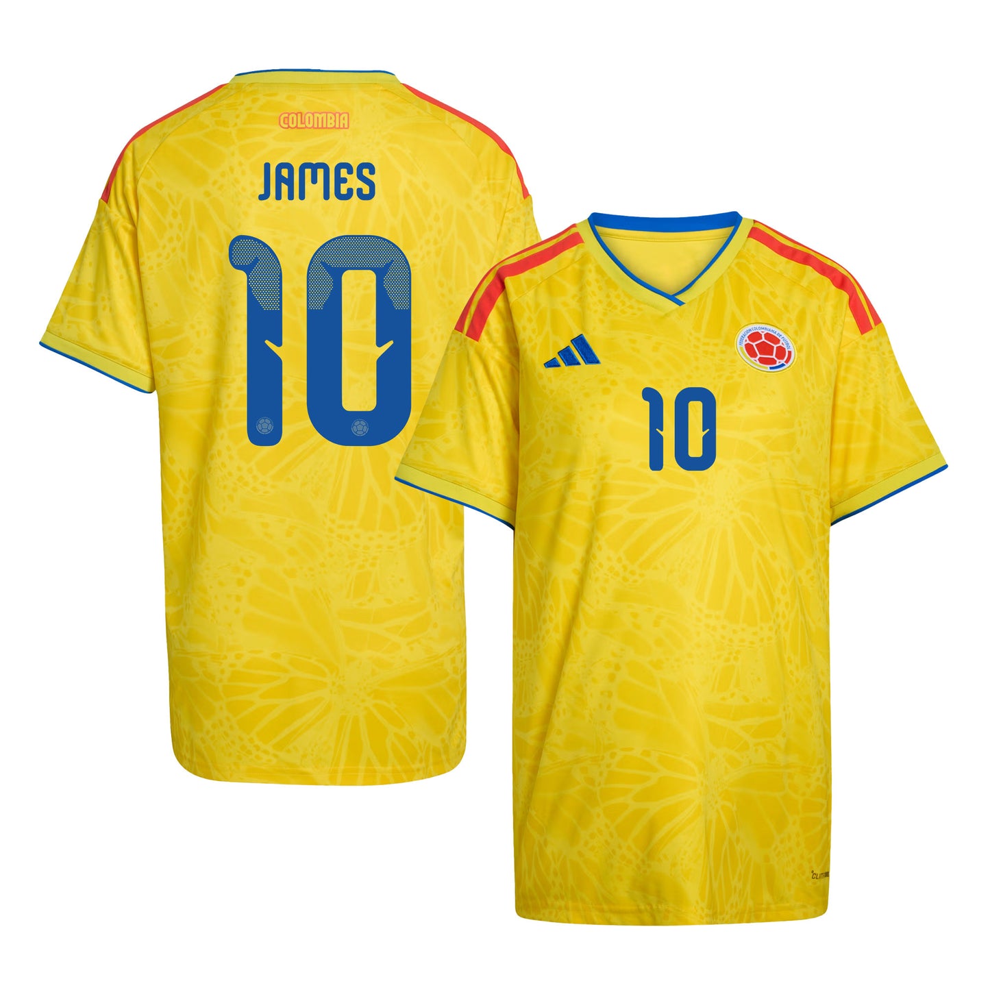 James Rodriguez 10 Women's Colombia National Team 2026 Home Jersey - Yellow