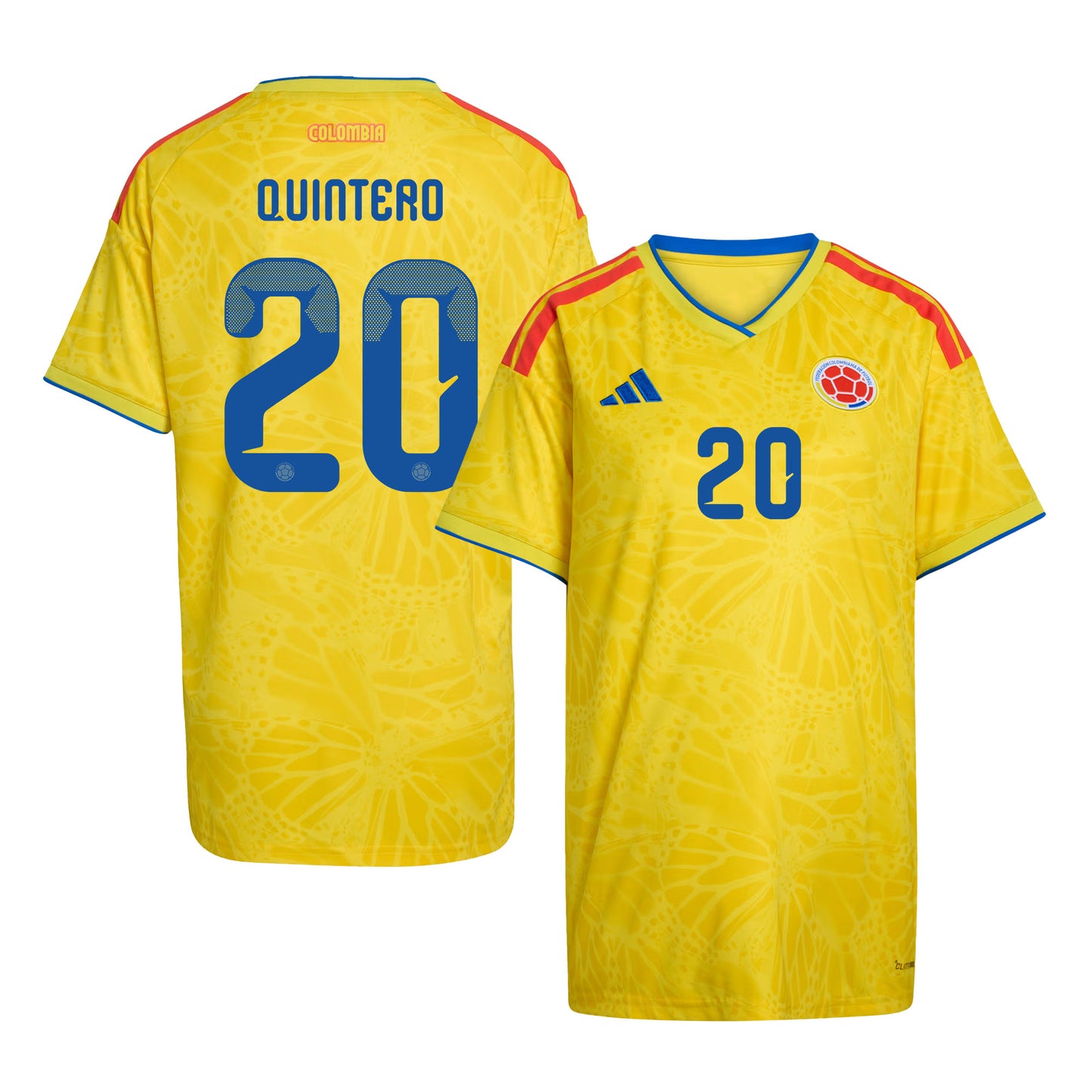 Juan Fernando Quintero 20 Women's Colombia National Team 2026 Home Jersey - Yellow