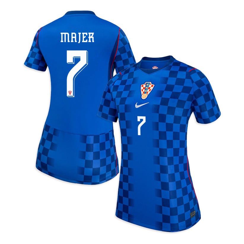 Lovro Majer 7 Women's Croatia National Team 2026 Away Jersey - Blue