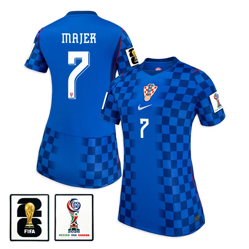 Lovro Majer 7 Women's Croatia National Team 2026 Away Jersey - Blue