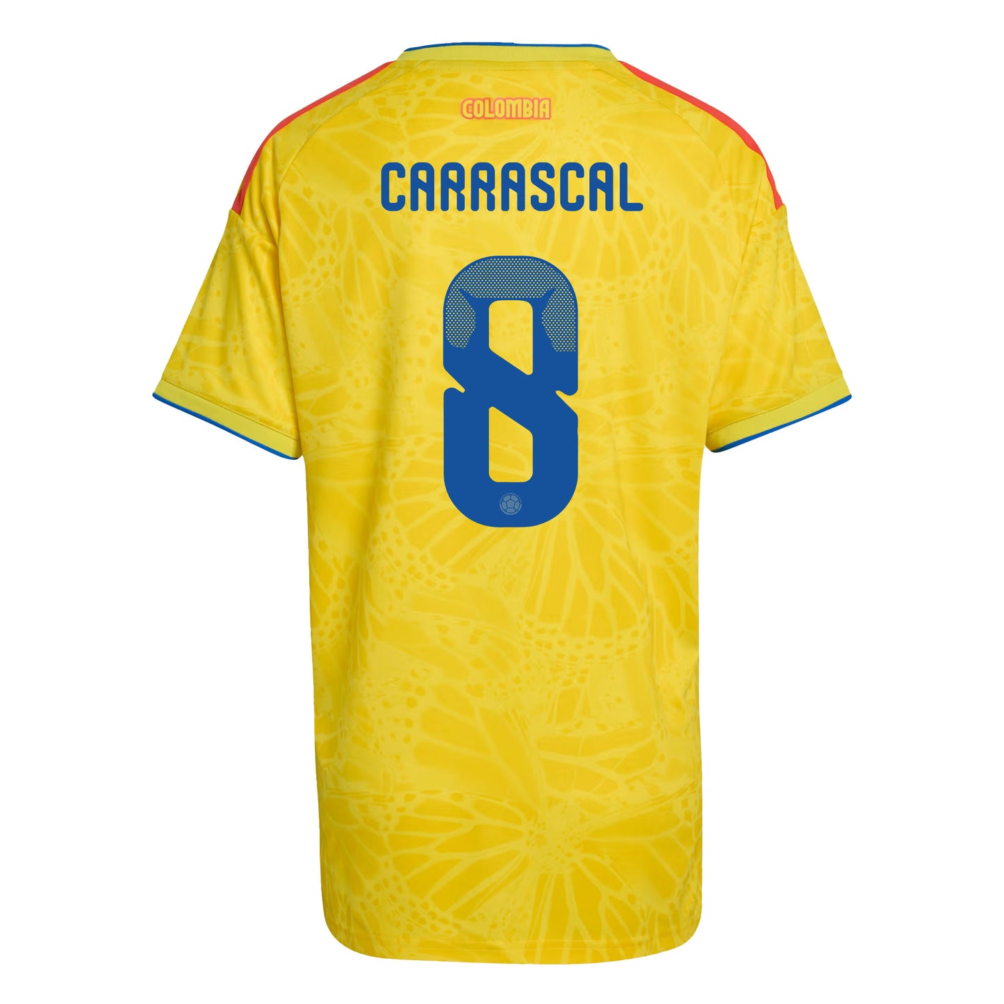 Jorge Carrascal 8 Women's Colombia National Team 2026 Home Jersey - Yellow