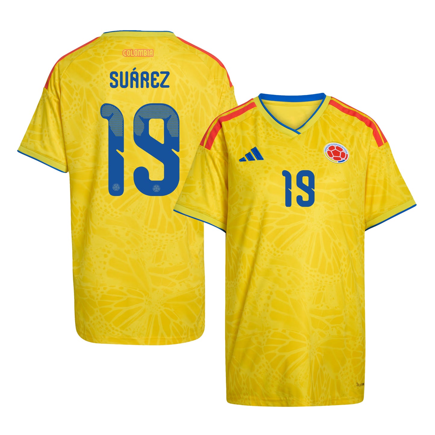 Luis Suárez 19 Women's Colombia National Team 2026 Home Jersey - Yellow
