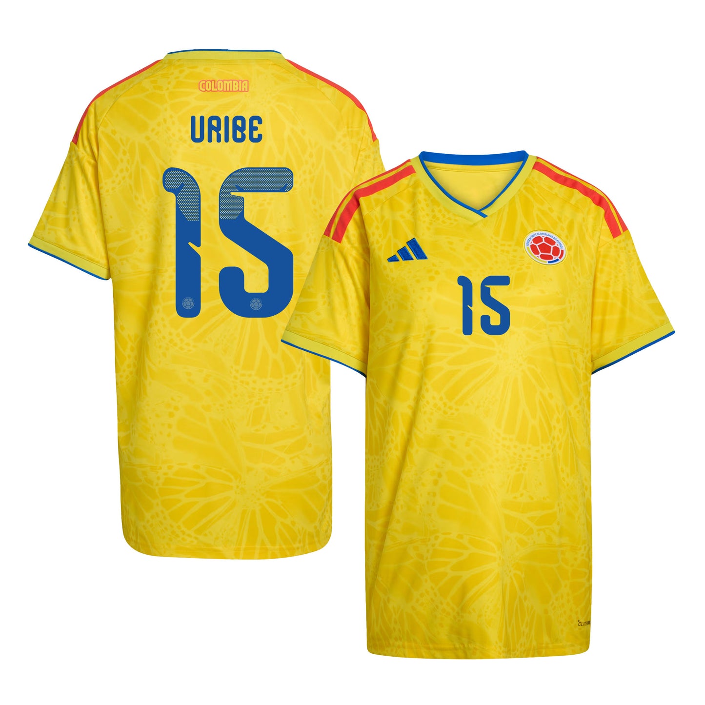 Mateus Uribe 15 Women's Colombia National Team 2026 Home Jersey - Yellow