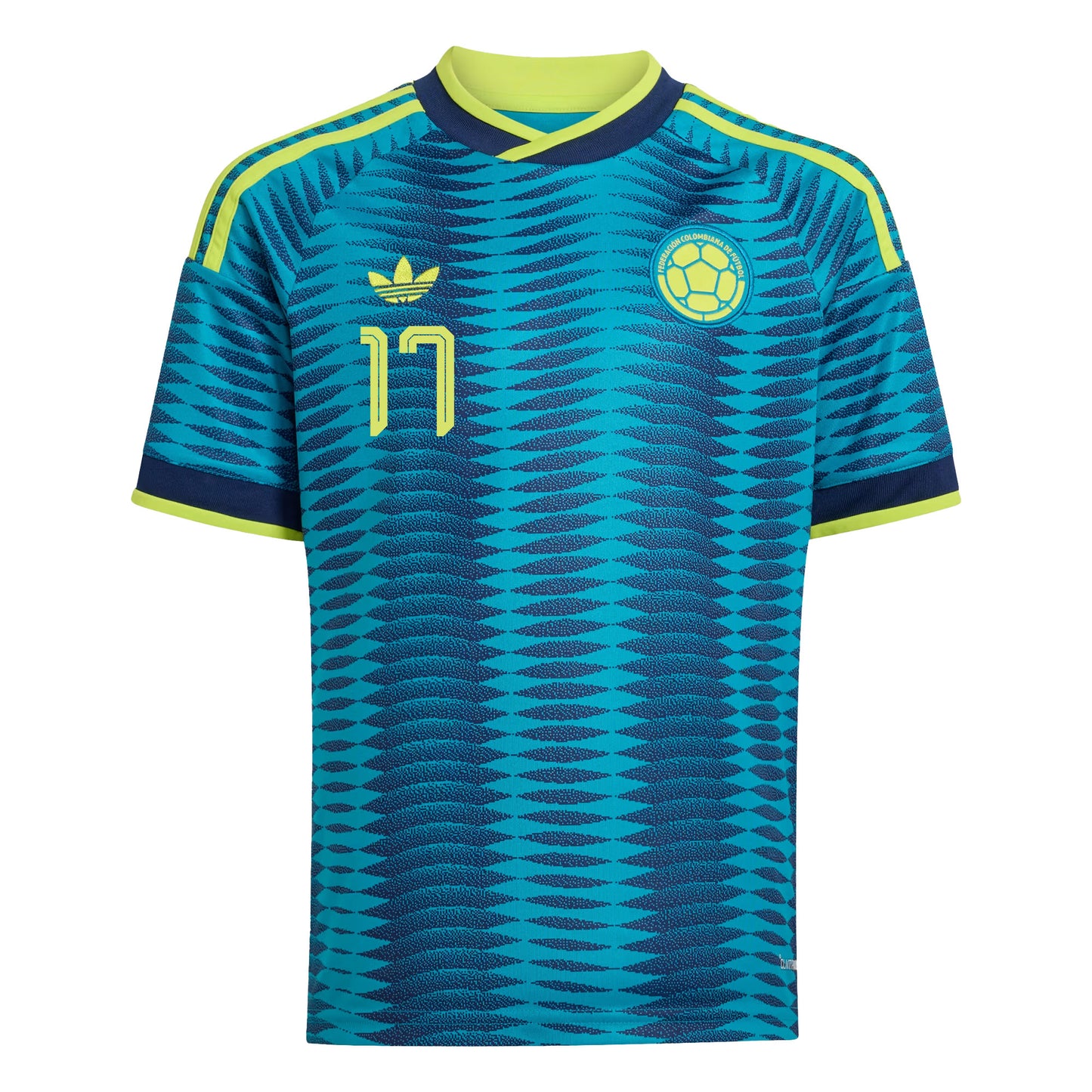 Johan Mojica 17 Youth Colombia National Team 2026 Away Jersey - Turquoise