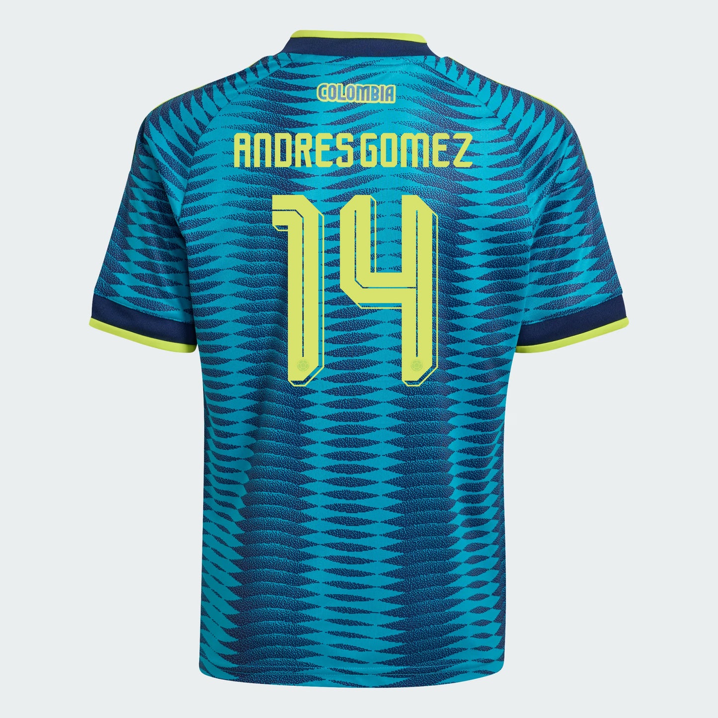 Andres Gomez 14 Youth Colombia National Team 2026 Away Jersey - Turquoise