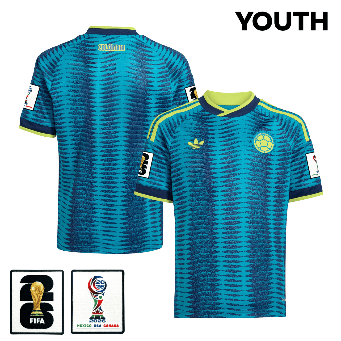 Colombia National Team 2026 Youth Away Jersey - Turquoise