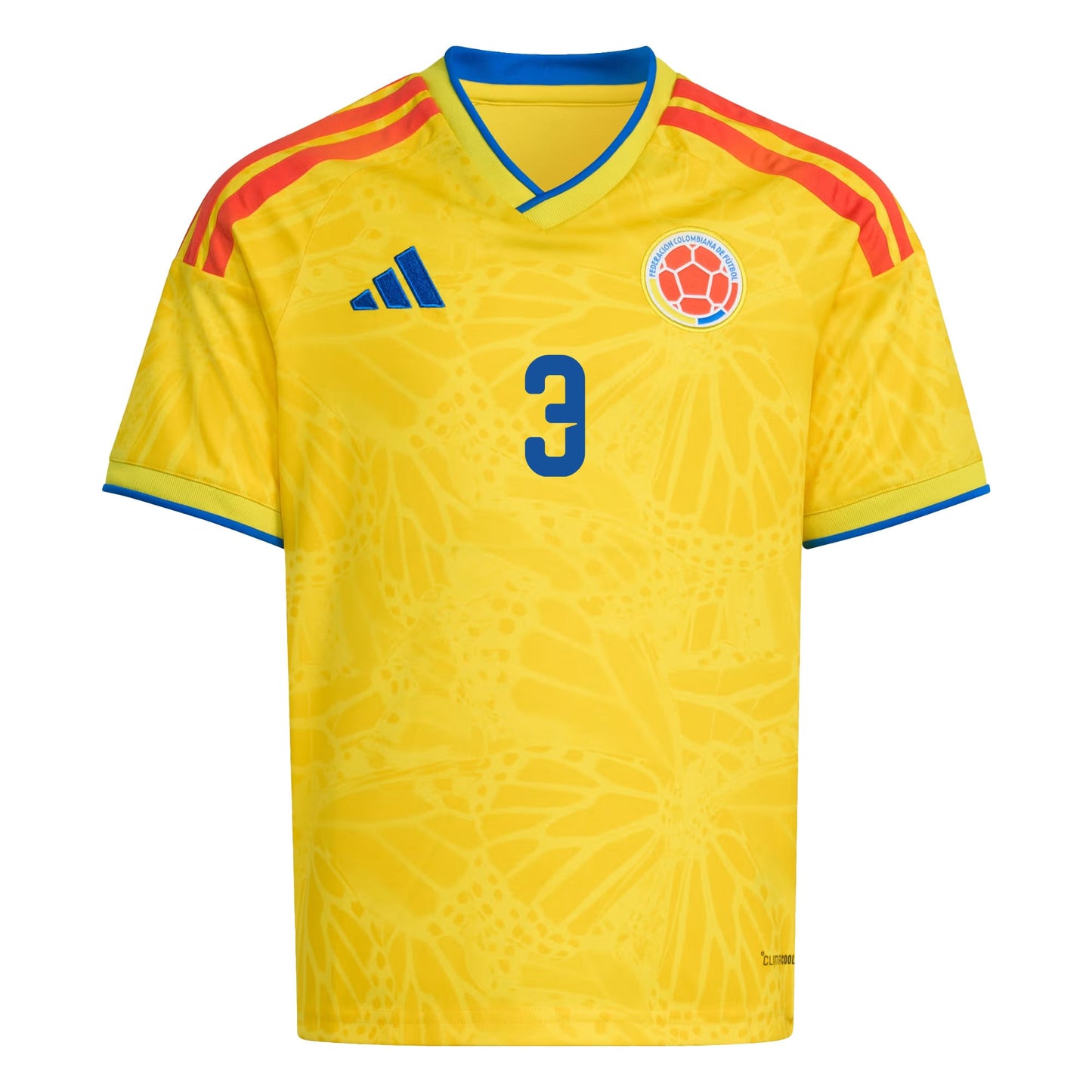 Jhon Lucumí 3 Youth Colombia National Team 2026 Home Jersey - Yellow