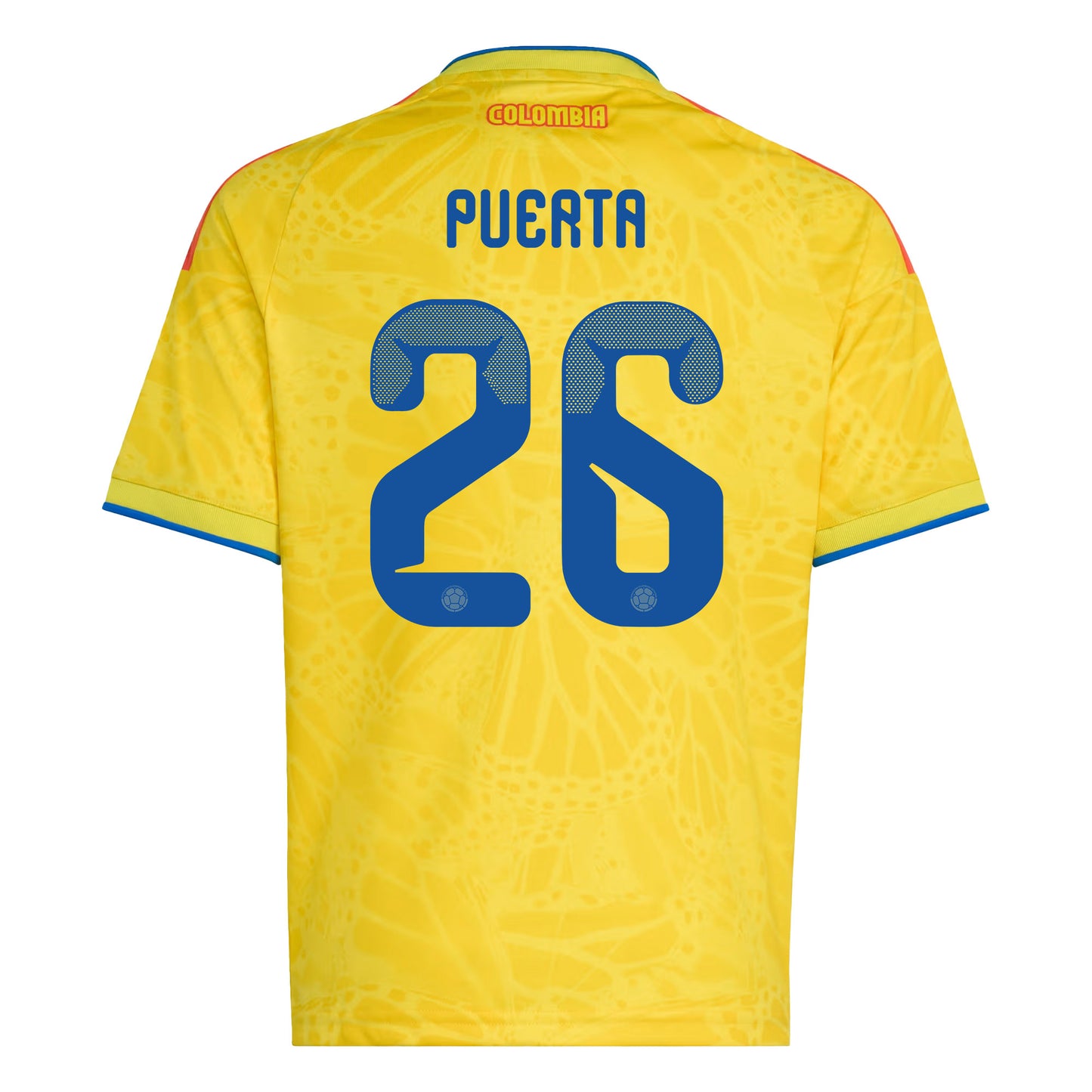Gustavo Puerta 26 Youth Colombia National Team 2026 Home Jersey - Yellow