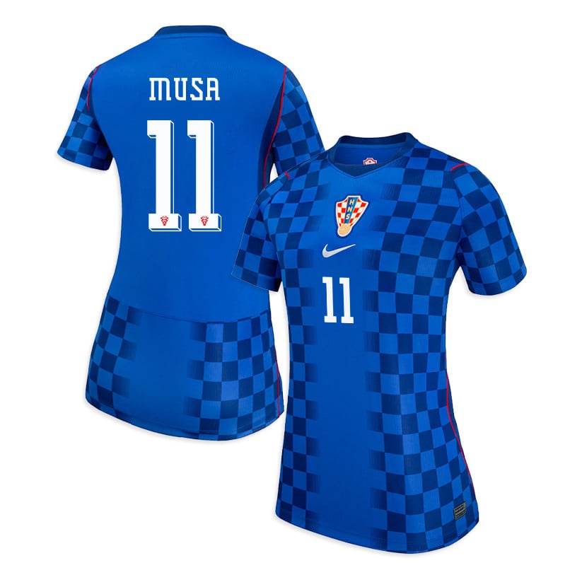 Petar Musa 11 Women's Croatia National Team 2026 Away Jersey - Blue