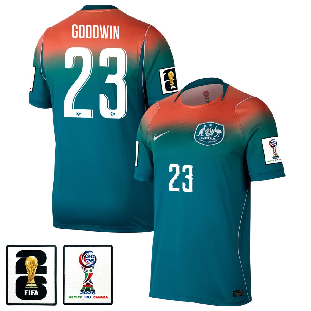 Craig Goodwin 23 Australia National Team 2026 Away Jersey - Teal, Men