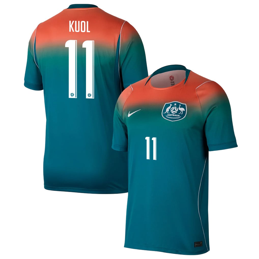 Garang Kuol 11 Australia National Team 2026 Away Jersey - Teal, Men