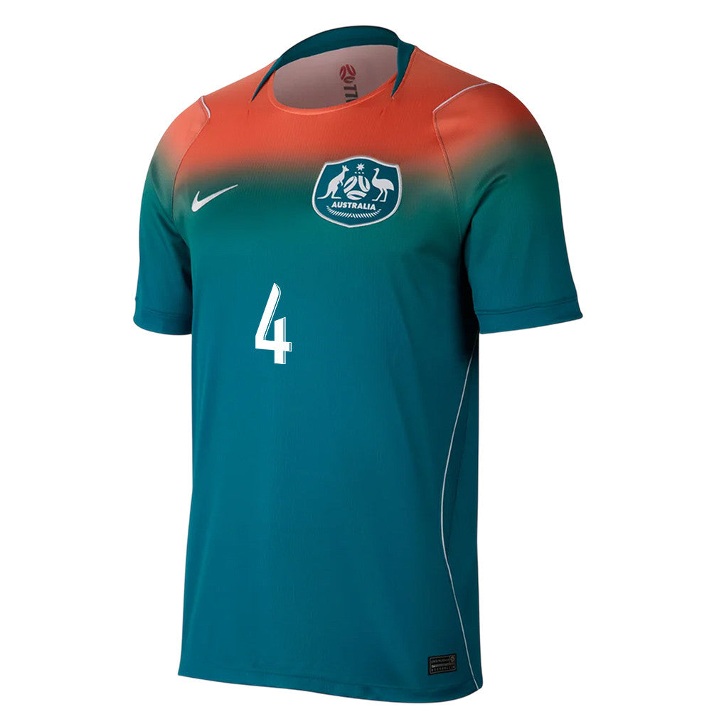 Kye Rowles 4 Australia National Team 2026 Away Jersey - Teal, Men
