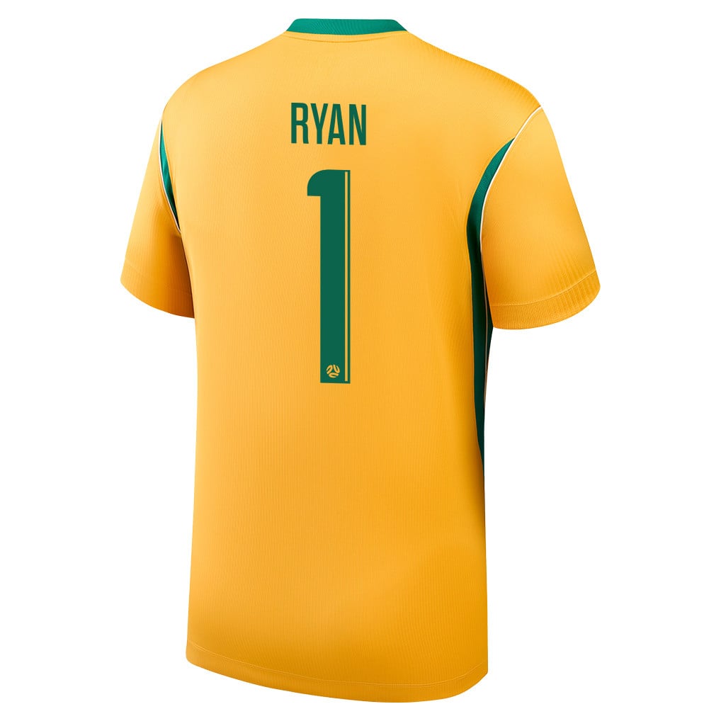 Mathew Ryan 1 Australia National Team 2026 Home Jersey - Yellow, Men