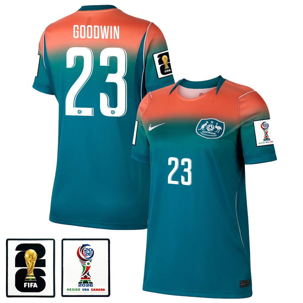 Craig Goodwin 23 Women's Australia National Team 2026 Away Jersey - Teal