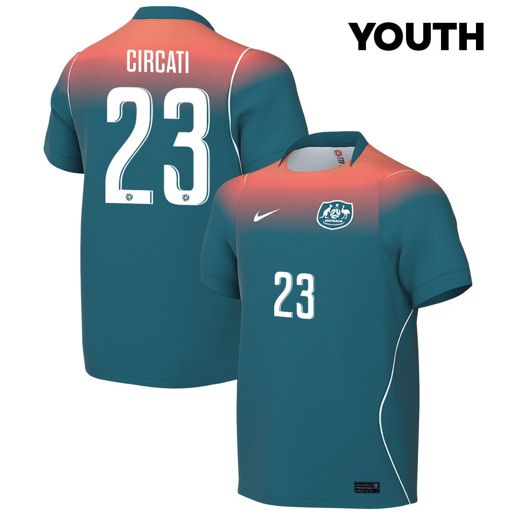 Alessandro Circati 23 Youth Australia National Team 2026 Away Jersey - Teal