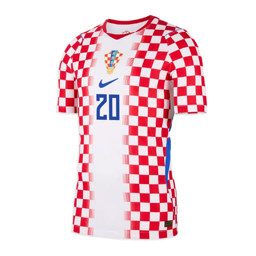 Nikola Moro 20 Croatia National Team 2026 Home Jersey - Men, White/ Red