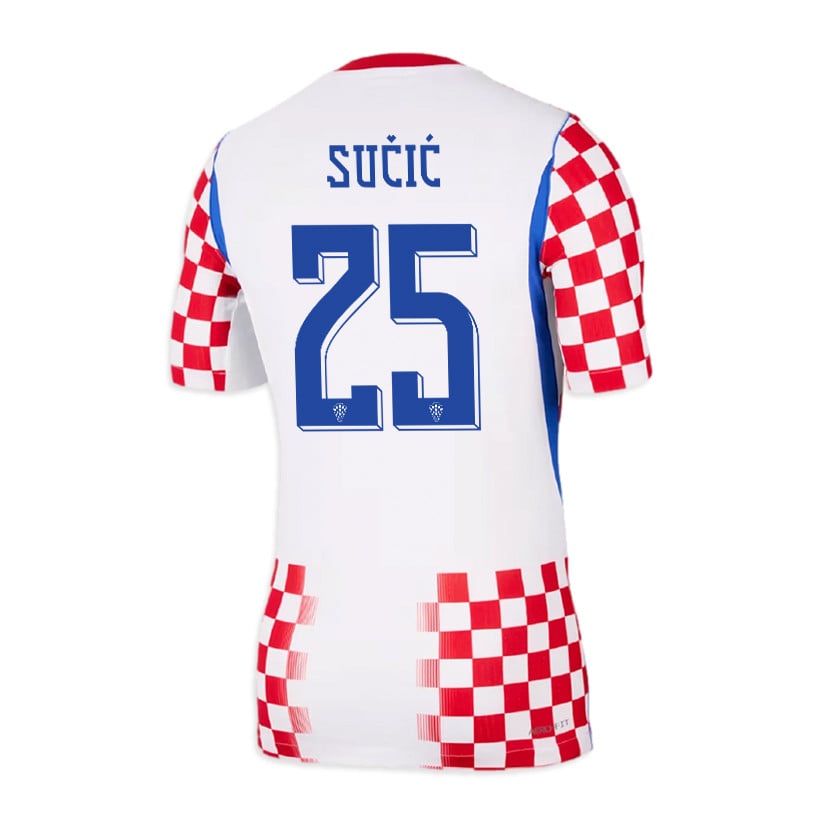 Luka Sučić 25 Croatia National Team 2026 Home Jersey - Men, White/ Red