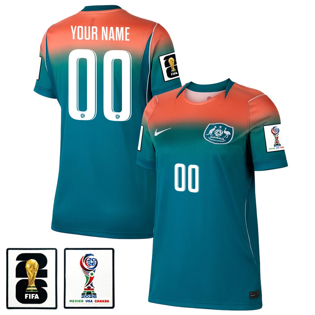 Australia National Team 2026 Women's Away Jersey - Personalized - Teal