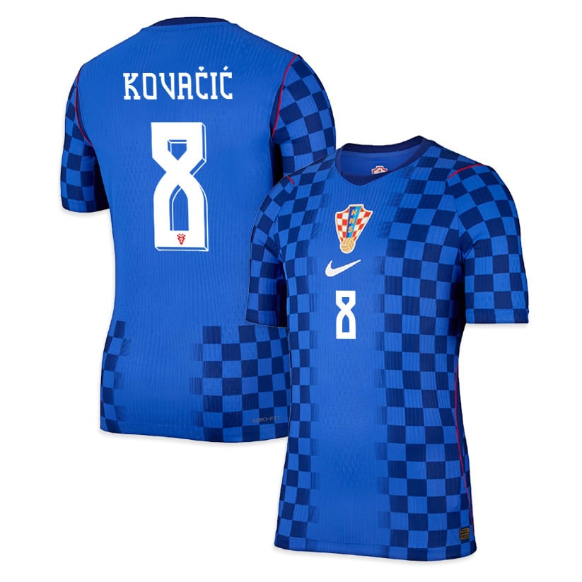 Mateo Kovačić 8 Croatia National Team 2026 Away Jersey - Men, Blue