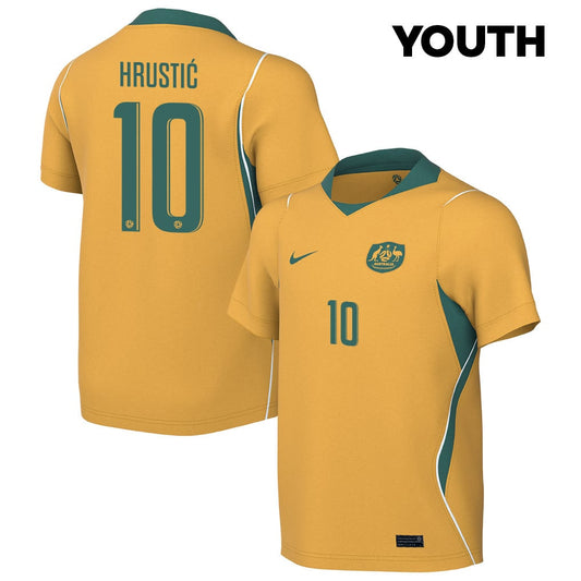 Ajdin Hrustić 10 Youth Australia National Team 2026 Home Jersey - Yellow