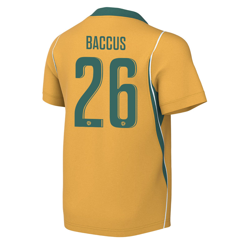 Keanu Baccus 26 Youth Australia National Team 2026 Home Jersey - Yellow