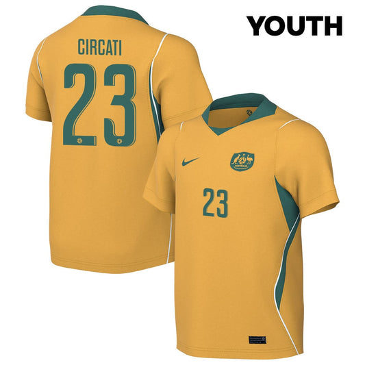 Alessandro Circati 23 Youth Australia National Team 2026 Home Jersey - Yellow