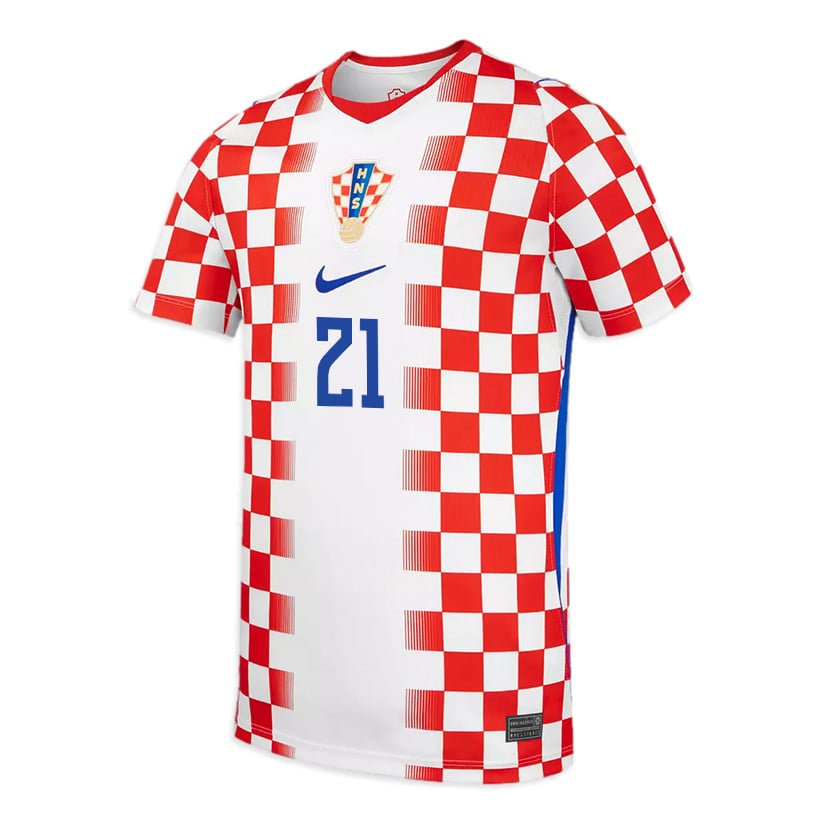 Luka Sučić 21 Youth Croatia National Team 2026 Home Jersey - White/ Red