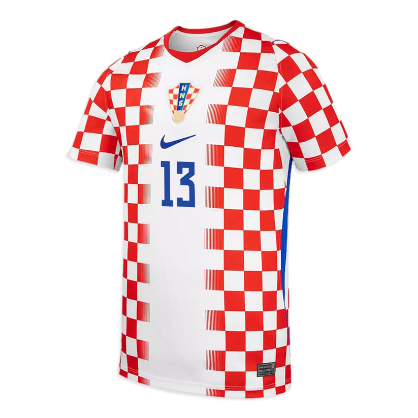 Nikola Vlasic 13 Youth Croatia National Team 2026 Home Jersey - White/ Red